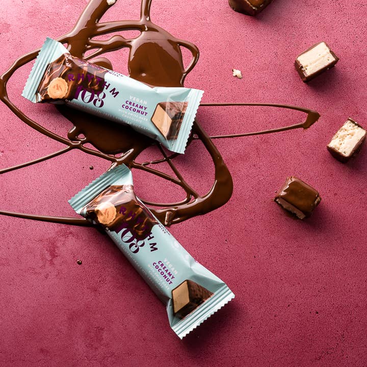 Rhythm108 - Wholesale Chocolate Bar - Vegan Creamy Coconut Bar with Dark Chocolate 33g8