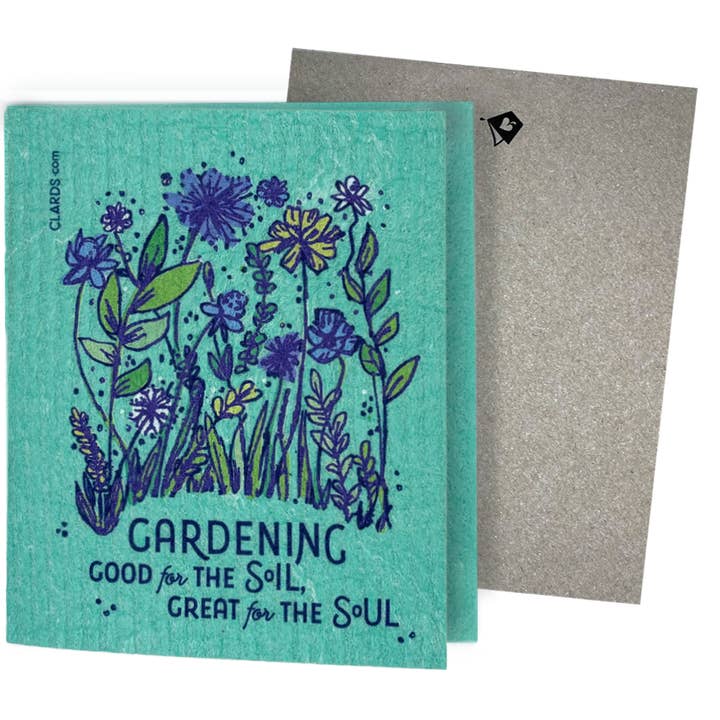 Gardening Good for Soul 2-in-1 Greeting Clard® + Swed Cloth for wholesale by Soak iT Up Eco-friendly Greetings + Gifts