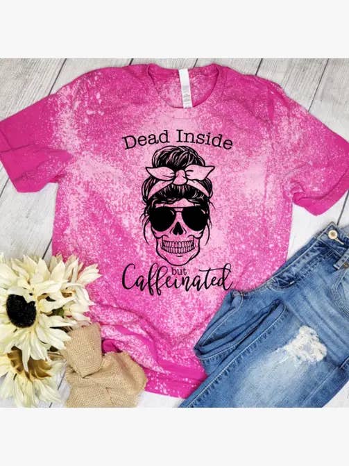 Dead Inside But Cafeinated - Crew pour la vente par Pickle Tees Wholesale