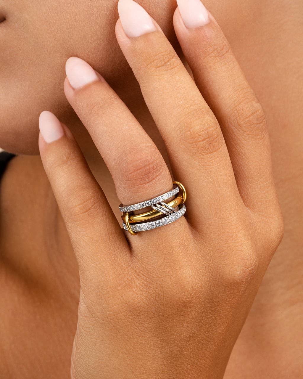 Double tonalité Anneau Empilable Garwyn en vente sur Faire1