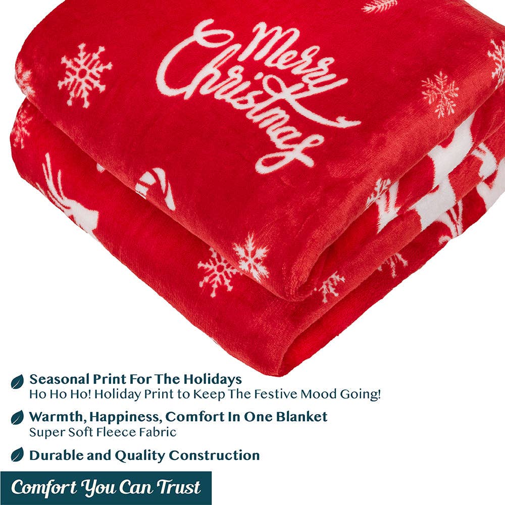 Pavilia – wholesale Prydnadsfilt – Pavilia julfleecefilt med säsongsmotiv63