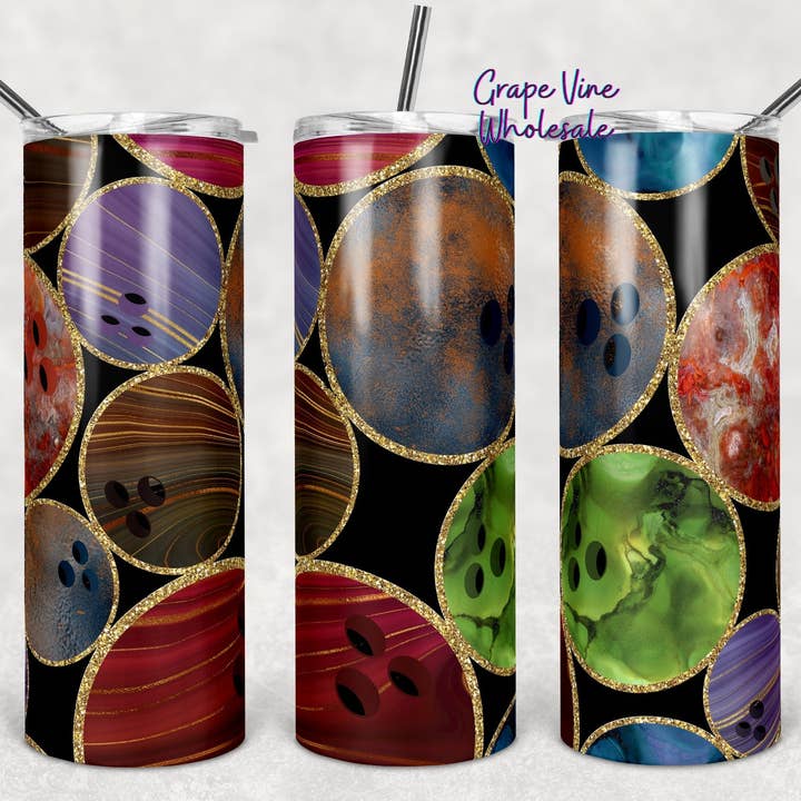 Copo Térmico de 20oz com Bolas de Bowling por atacado de GrapeVineWholesale