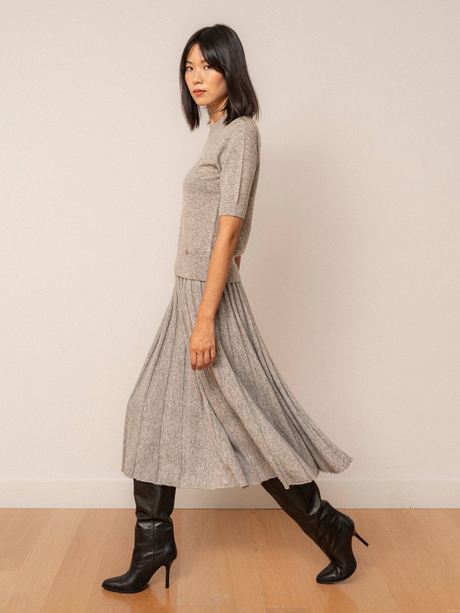 Bel Cashmere S.C. - Wholesale Skirt - Women's - Julietta Skirt Grey3