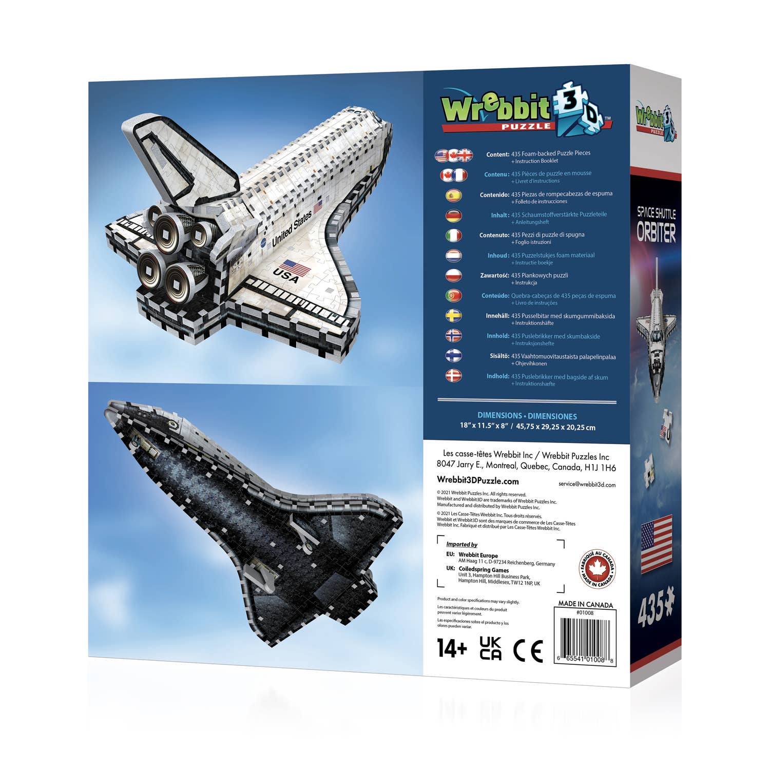 Wrebbit Puzzles Inc. - Vente Puzzle – adulte - Navette spatiale - Orbiter6