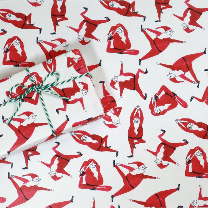 Yoga Santa Wrapping Paper for wholesale by REGARO PAPIRO