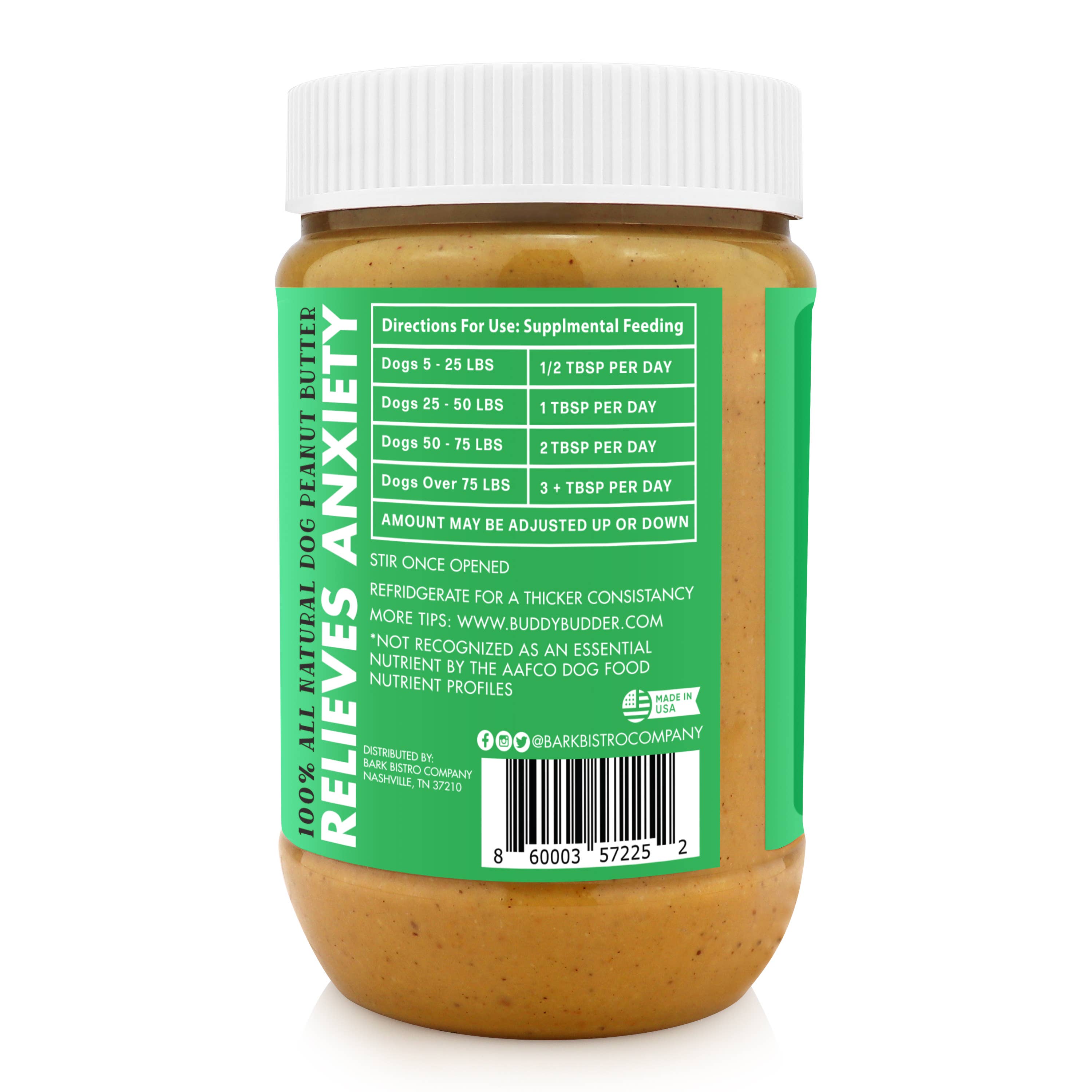 Bark Bistro - Wholesale Pet Treats - Dog - Dog Peanut Butter Relax Rover (Calming) Buddy Budder2