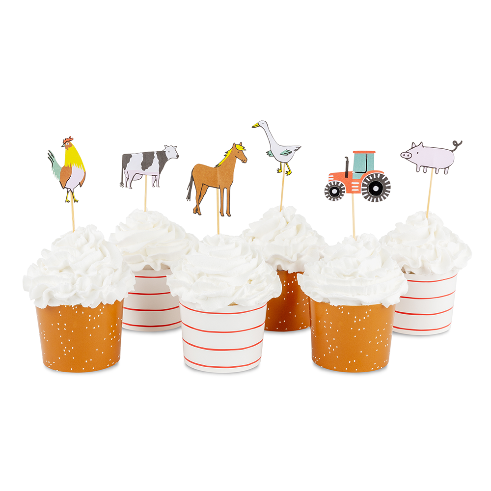 Jollity & Co. + Daydream Society - Wholesale Cake/Cupcake Topper - On the Farm Cupcake Decorating Set1