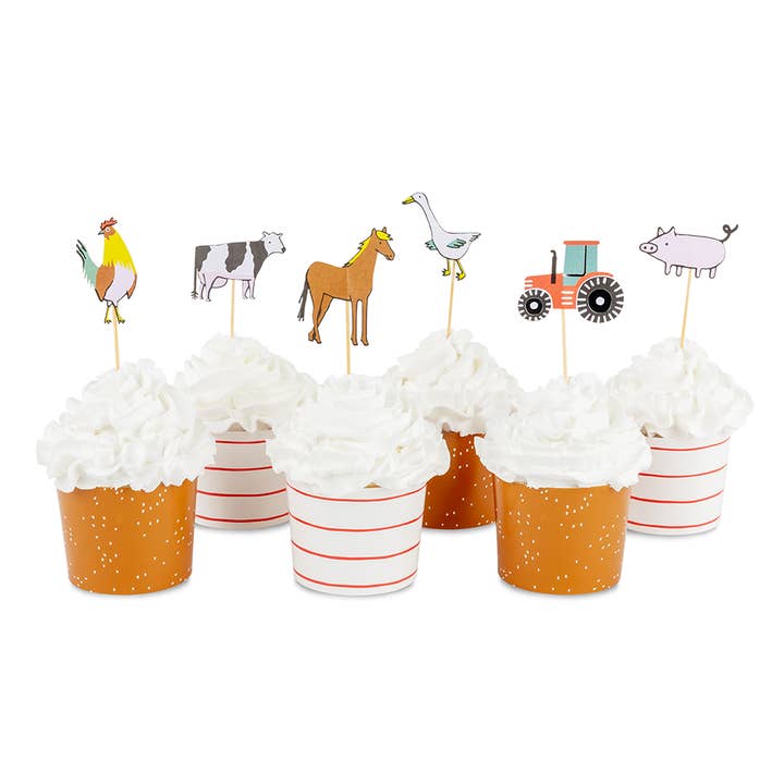Jollity & Co. + Daydream Society - Wholesale Cake/Cupcake Topper - On the Farm Cupcake Decorating Set1