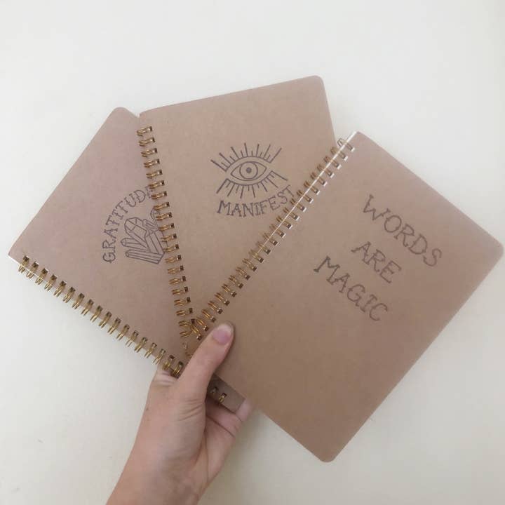 Victoria Ann Meyers - Wholesale Journal/Diary - Hand-Stamped Spiral Journal - Multipack