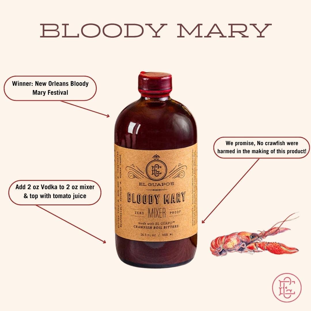 El Guapo - Wholesale Cocktail Mix/Syrup - Drink Mixers: Award Winning Crawfish Boil Bloody Mary1