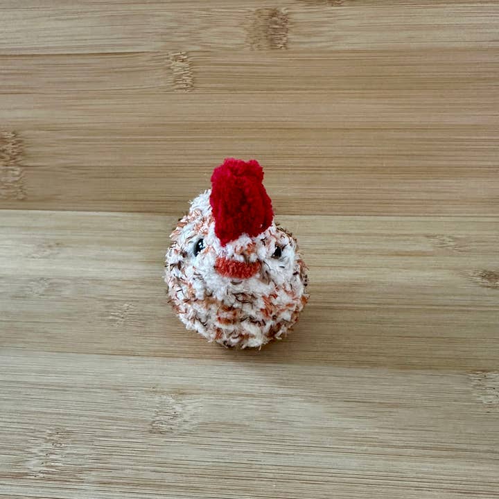 Cool Beanz Crochet - Wholesale Decorative Tabletop Object - Tiny Pocket Pet Crochet Chicken - Mystery Color!