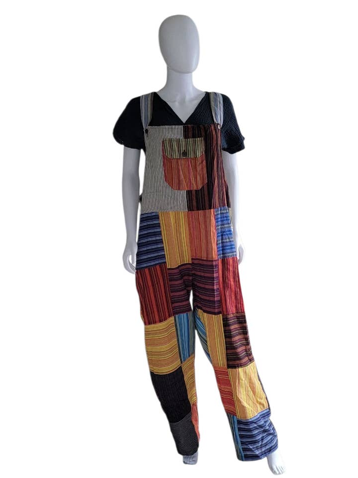 Combinaison Patchwork Rayée T-30 - Multicolore pour la vente par Evergreen Guardian Imports