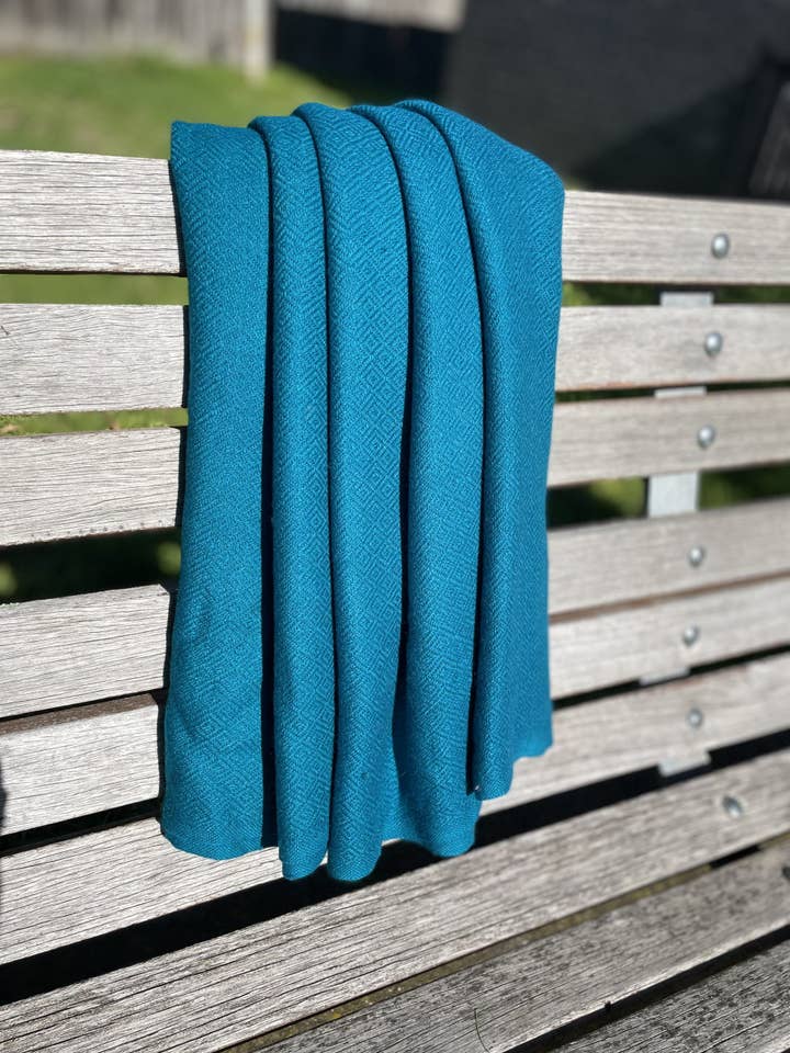 Cashmere Throw | Teal for wholesale by Alchemy Story