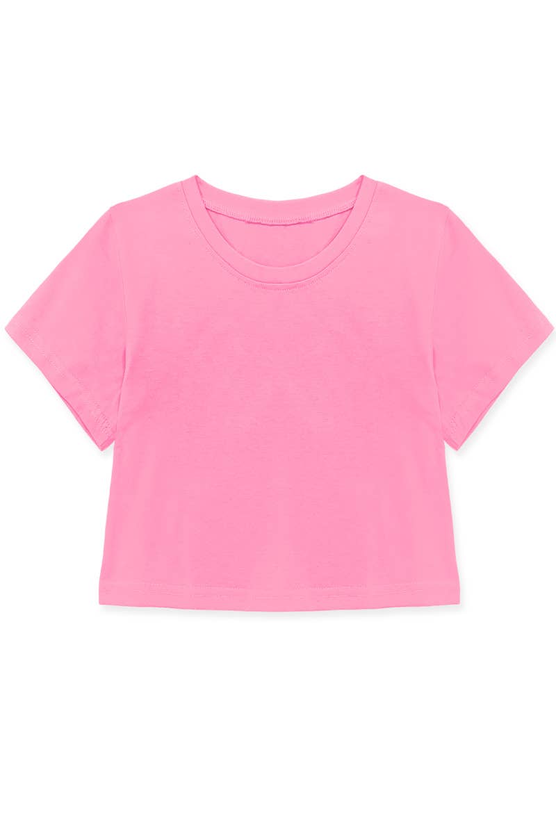 Cutie Patootie Clothing - Wholesale T-Shirt - Kids - GKT-16061B  Girl's Soft Round Neck Crop Tee3