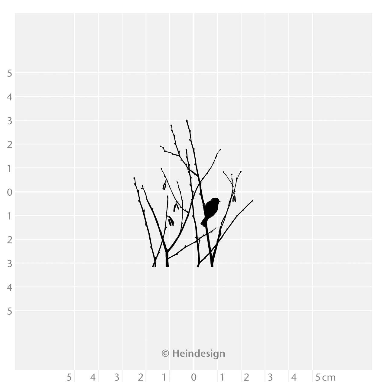 Heindesign – Engroshandel Gummistempel/pyntestempel – Stempel: grene med fugl2