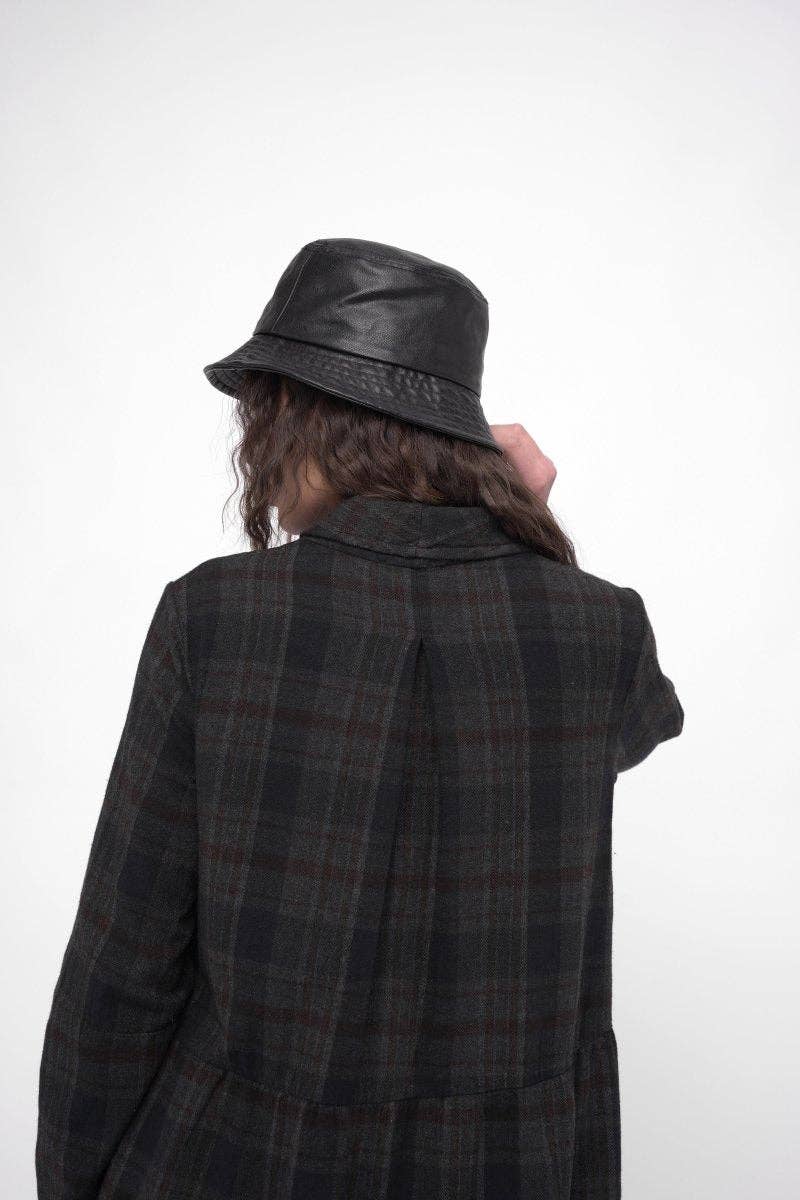 Baci & Amici Fashion - US Continental – Engroshandel Kjole - Dame – Bomuld Plaid Overcoat Kjole3