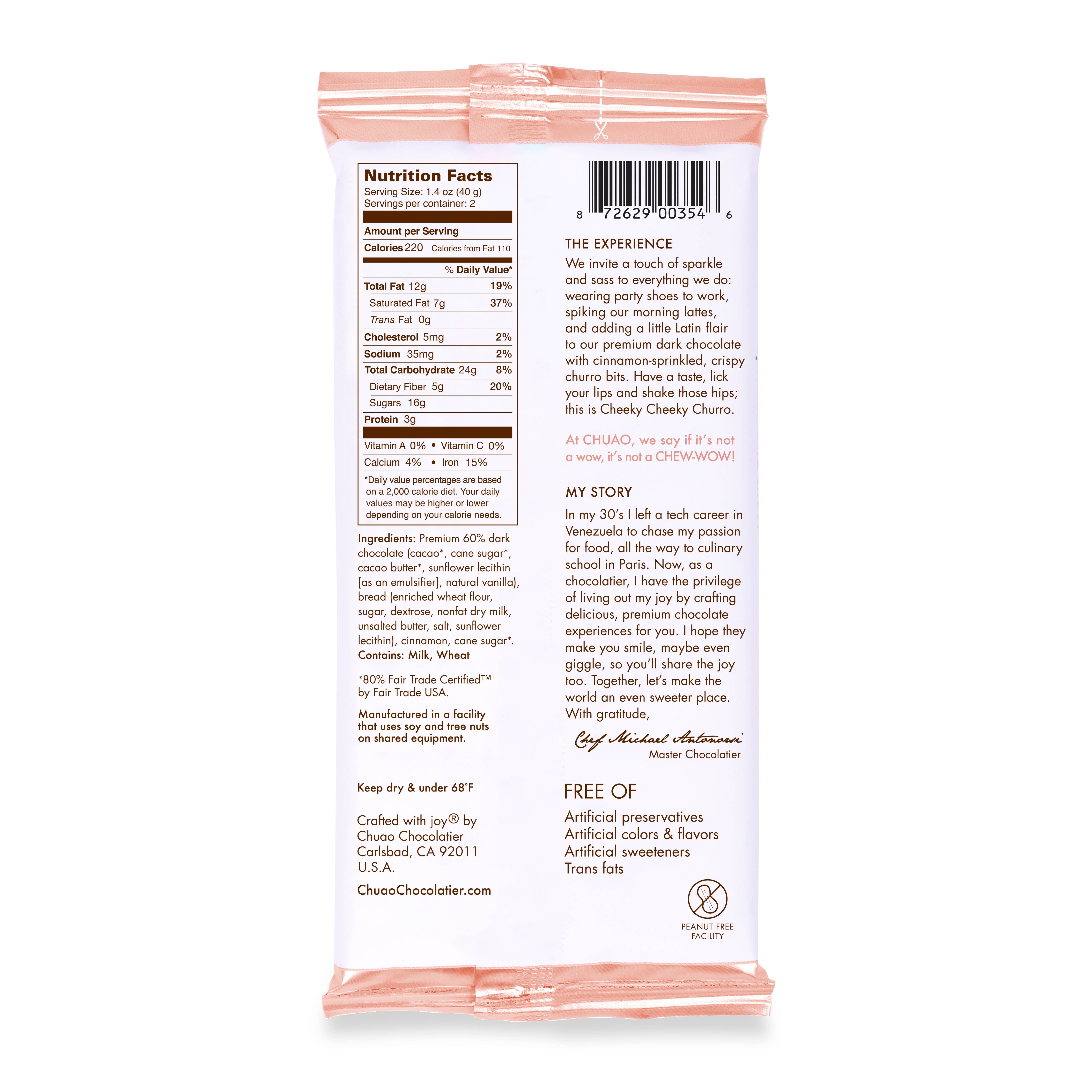 Chuao Chocolatier - Wholesale Chocolate Bar - Cheeky Cheeky Churro - Signature Bar2