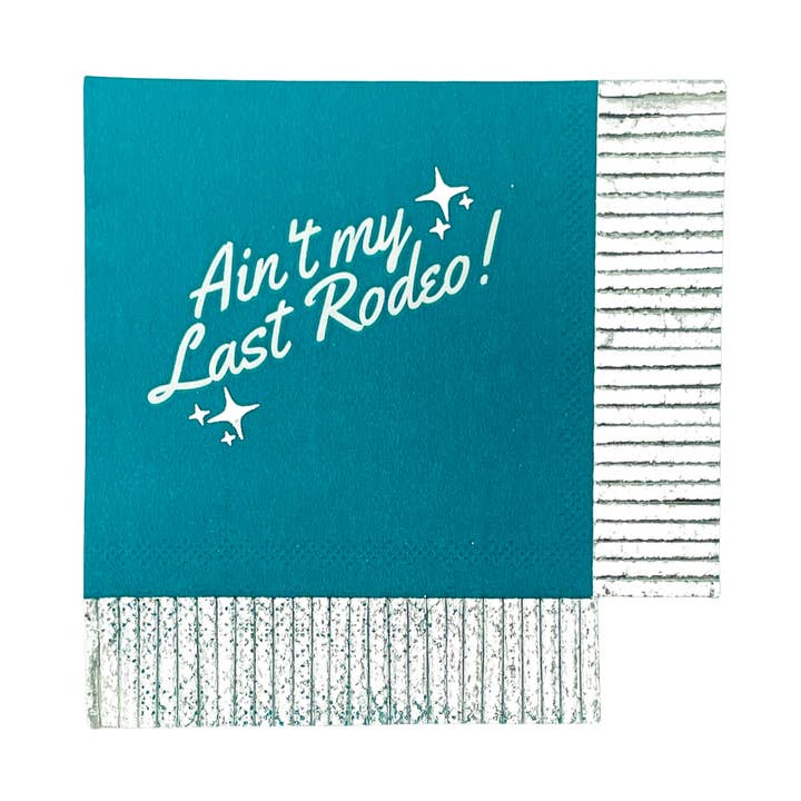 Ain't My Last Rodeo Fringe Cocktail Napkins (pack of 20) for wholesale by Party West