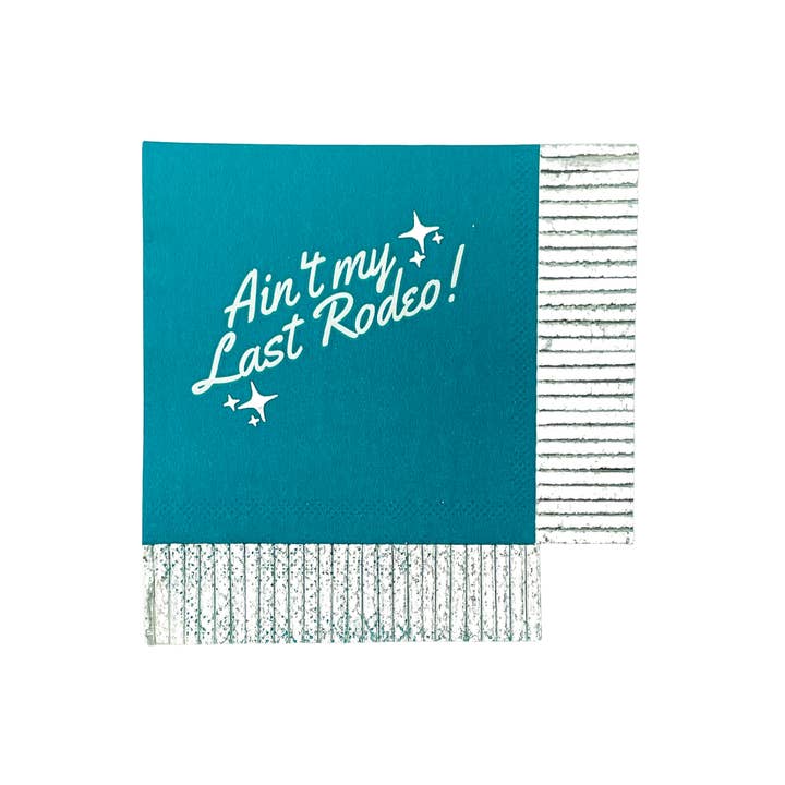 Ain't My Last Rodeo Fringe Cocktail Napkins (pack of 20) for wholesale by Party West