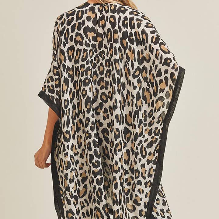 3AM BY H&D ACCESSORIES - Wholesale Kimono - Women's - Leopard Print Kimono