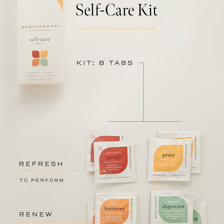 Breatherapy – wholesale Aromaterapiinhalator – SJÄLVVÅRDSKIT — Aromalapp Avsiktlig Välmåendegåva (8 st)7