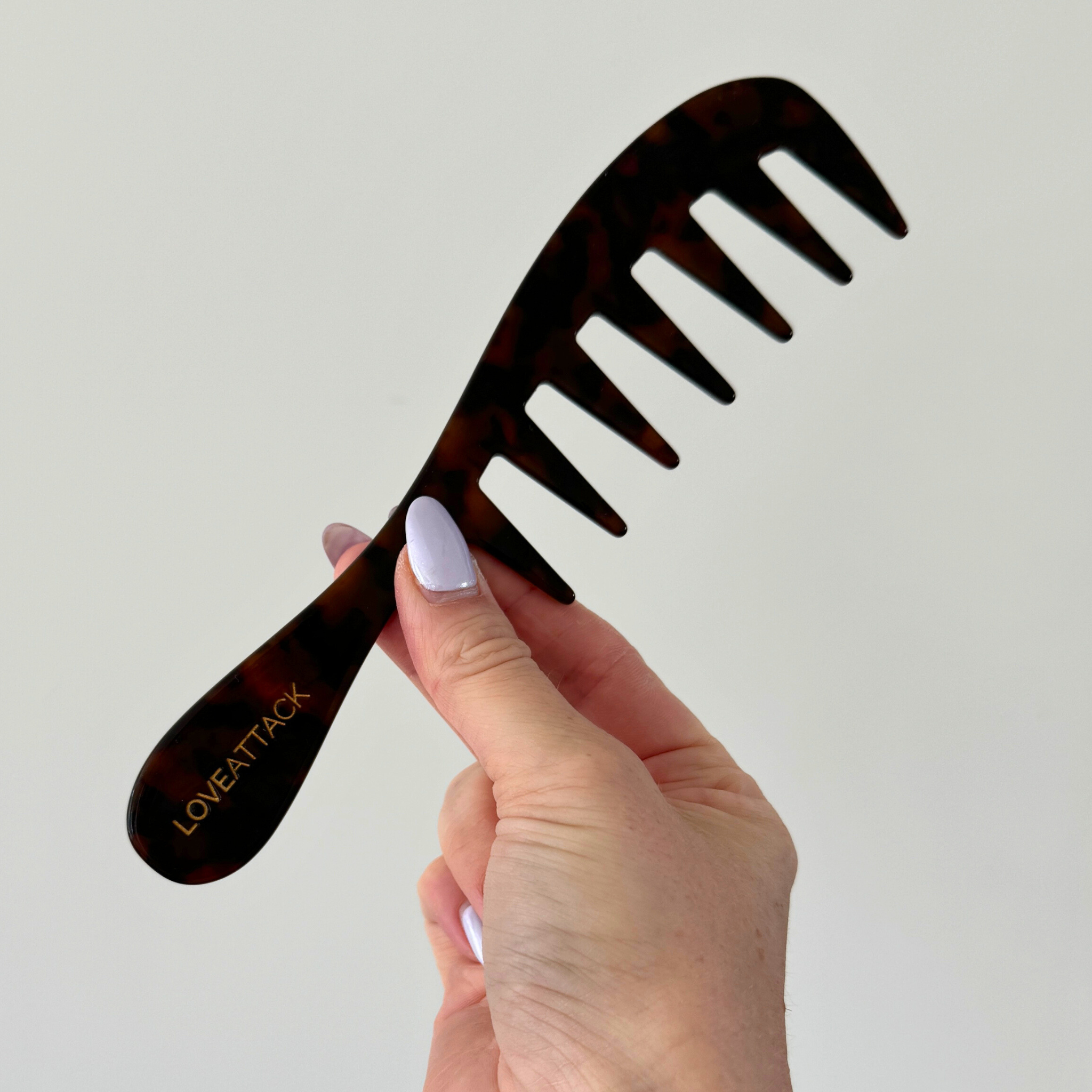 Love Attack - Wholesale Hair Brush/Comb - Cellulose Acetate Ultra Wide Tooth Hair Combs6
