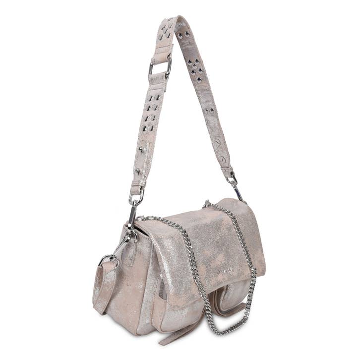 Neuville - Wholesale Crossbody Bag - Women's - MAXKE - Sand Gold Leather Shoulder & Crossbody Bag
