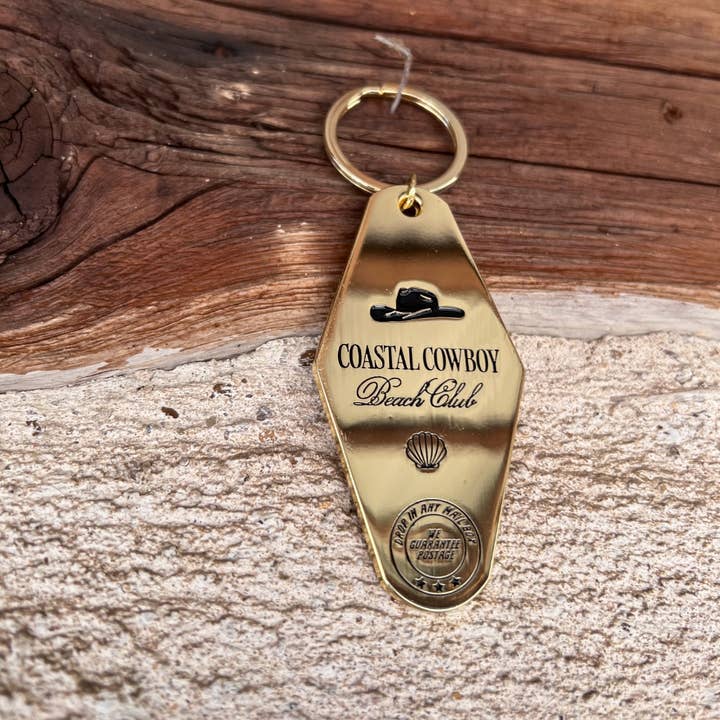Vintage Coastal Cowboy Motel Keychain and other Purchase Wholesale surfboard keychains. Free Returns & Net 60 Terms on Faire trending on Faire.