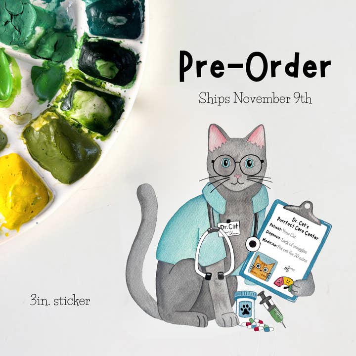 Cat Doctor Vinyl Sticker – Feline Vet & Medical Humor and other Purchase Wholesale européen vêtement. Free Returns & Net 60 Terms on Faire trending on Faire.