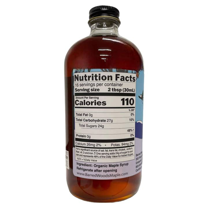 Barred Woods Maple - Wholesale Maple Syrup - Glass Bottle of Pure Vermont Organic Maple Syrup - One Pint3
