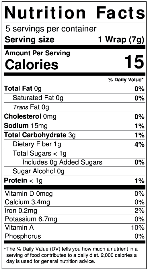 NewGem – Großhandel Brot/Tortilla – Karotten-Ingwer - 5 Stück Sushi-Wraps8