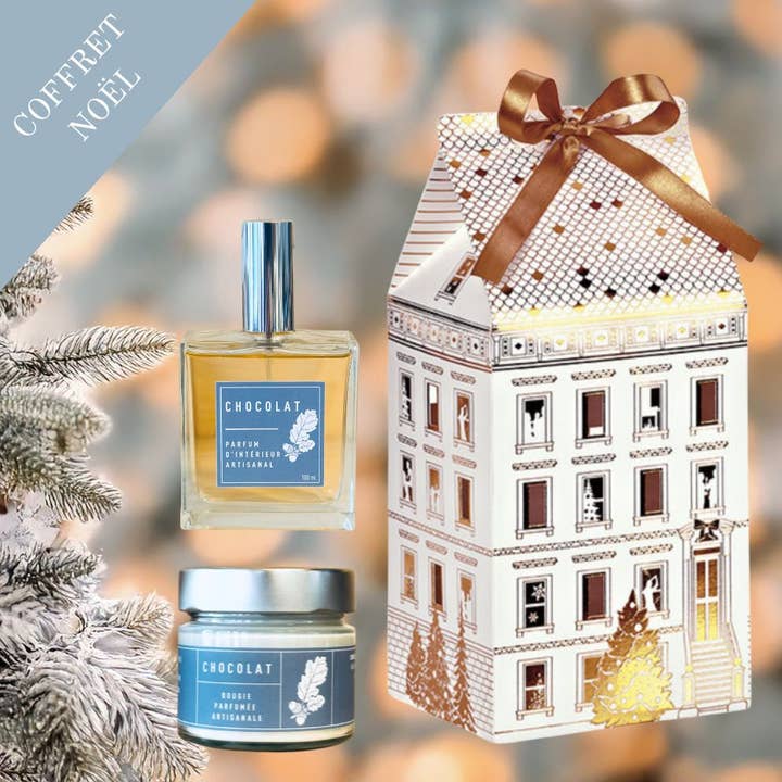 Chocolate Candle & Perfume Set - Limited Edition for wholesale by SAVONNERIE BUISSONNIERE