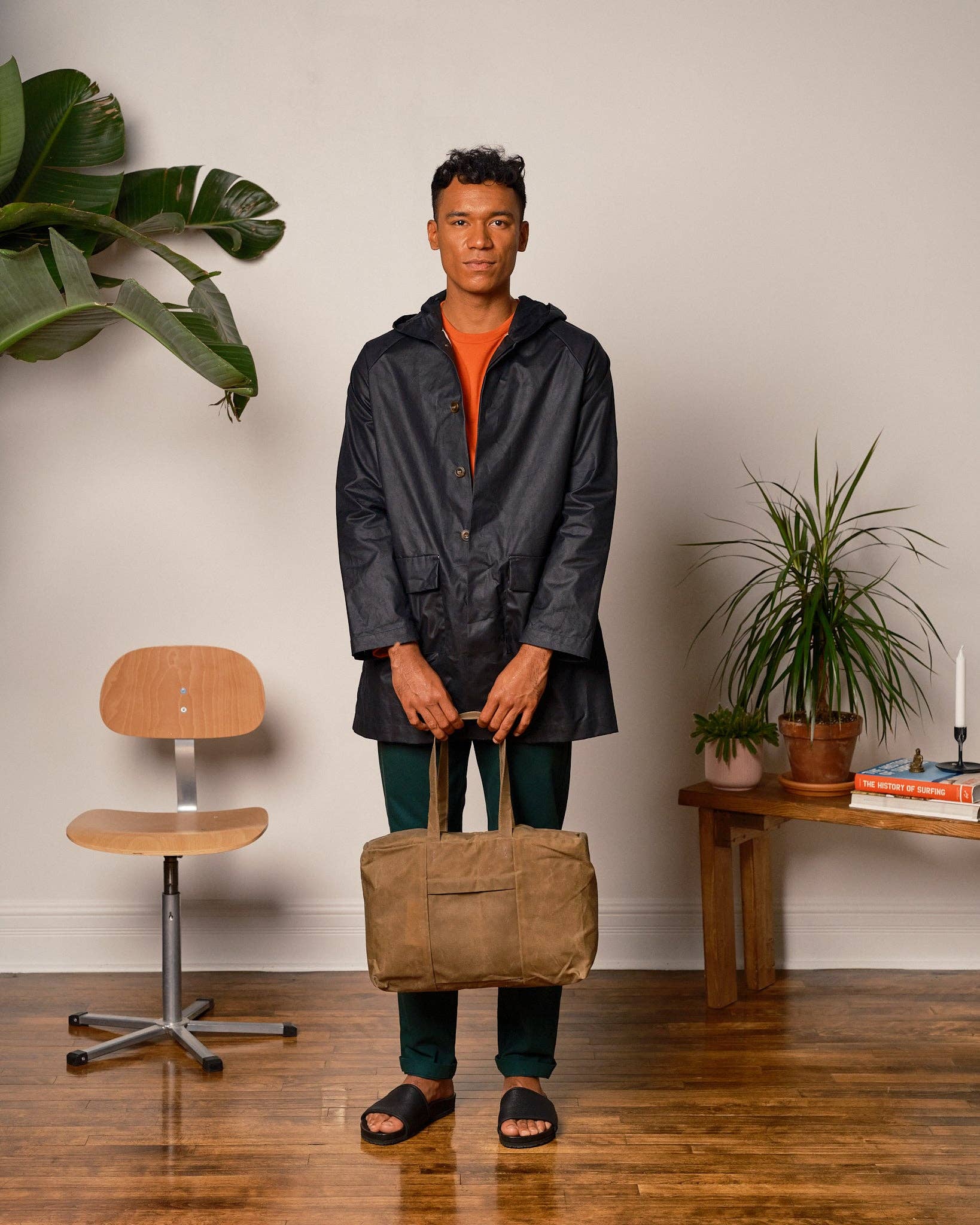 atelier b - Wholesale Messenger Bag - Unisex - Sac boîte | Box bag No6093ub, coton ciré | waxed cotton3