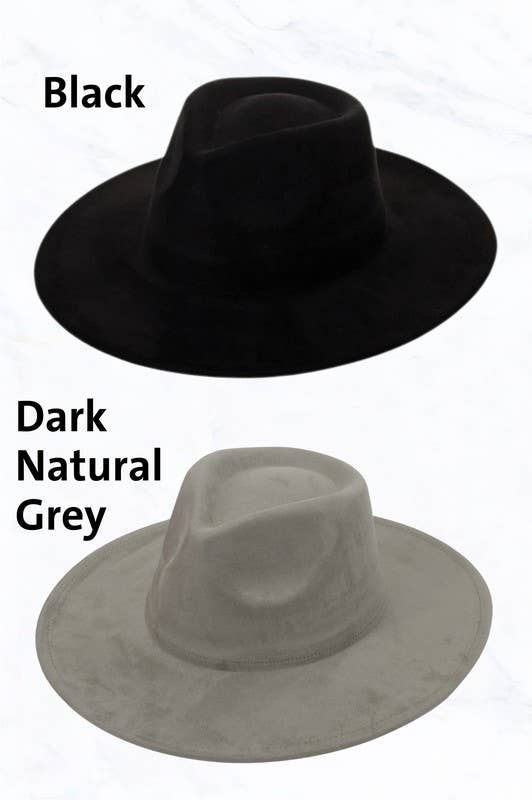 Suzie Q USA - Vendita all'ingrosso Fedora - Donna - Cappello Fedora in Camoscio con Ampie Tese e Corona a Goccia6