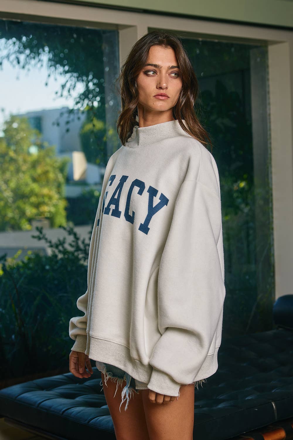 Ash grey IT2594-FREEDOM  'FREEDOM/LEGACY' Print Reversible Sweatshirt for wholesale on Faire10