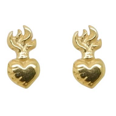Boucles d'oreilles à tige Sacred Heart pour la vente par Hunt Of Hounds