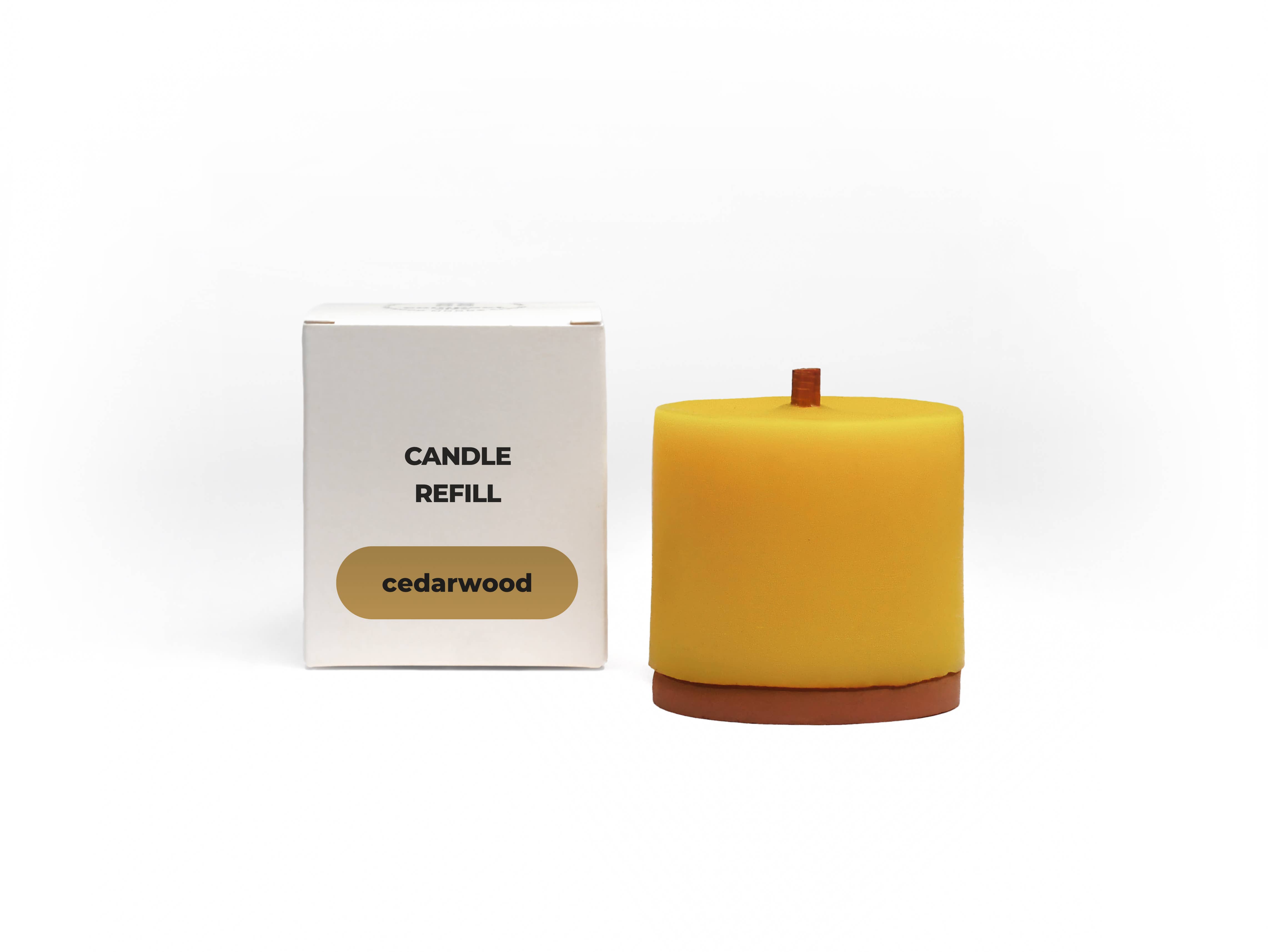 WOOD MOOD - Wholesale Pillar Candle - Spare Candle Refill1