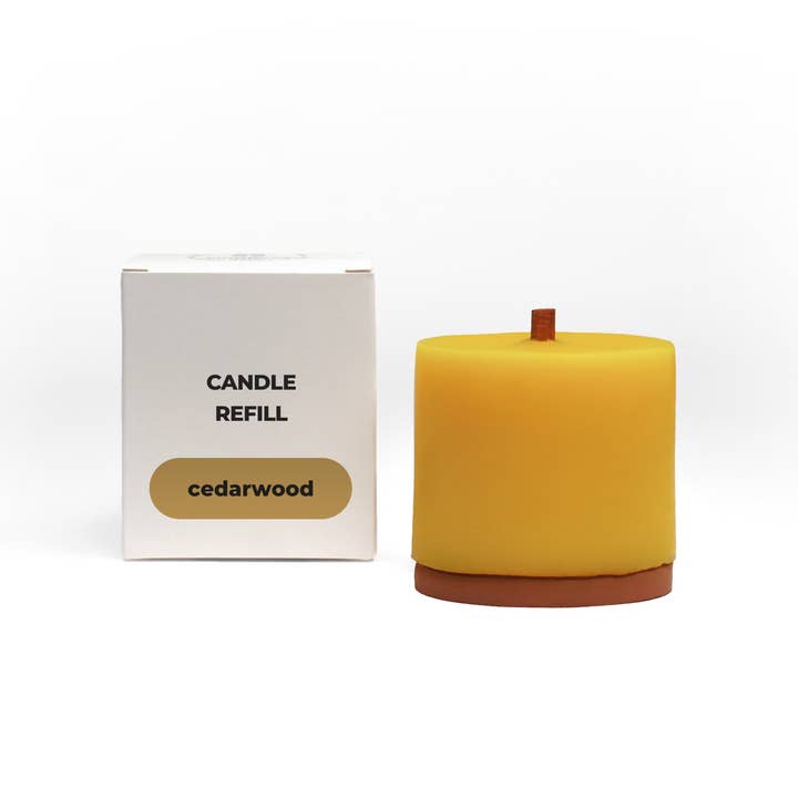 WOOD MOOD - Wholesale Pillar Candle - Spare Candle Refill1