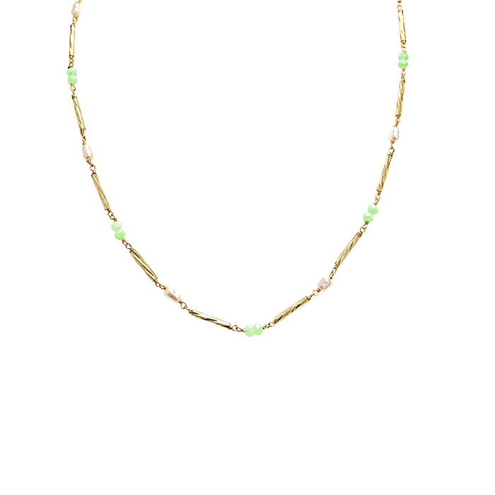 AMORINO SRL - Wholesale Beaded/Pearl Necklace - LINEAR NECKLACE WITH BEADS AND PEARLS - NK2112488G14