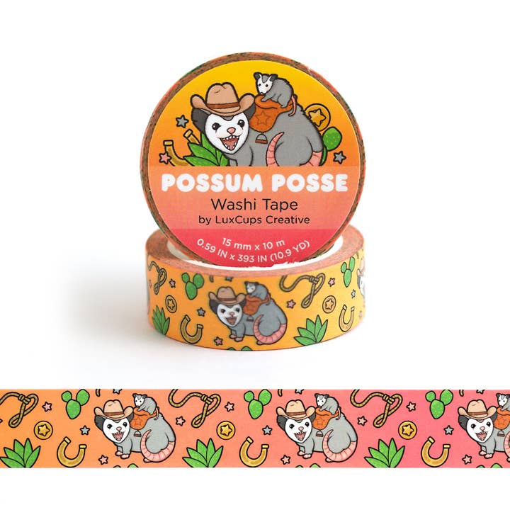 Possum Posse Washi Tape für den Großhandel von LuxCups Creative