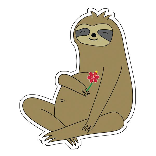 Autocollant en vinyle • SLOTH FLOWER pour la vente par High Jimmie