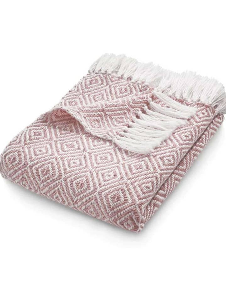 Manta de Diamante Tejida Rosa para venta al por mayor de THE RUGS