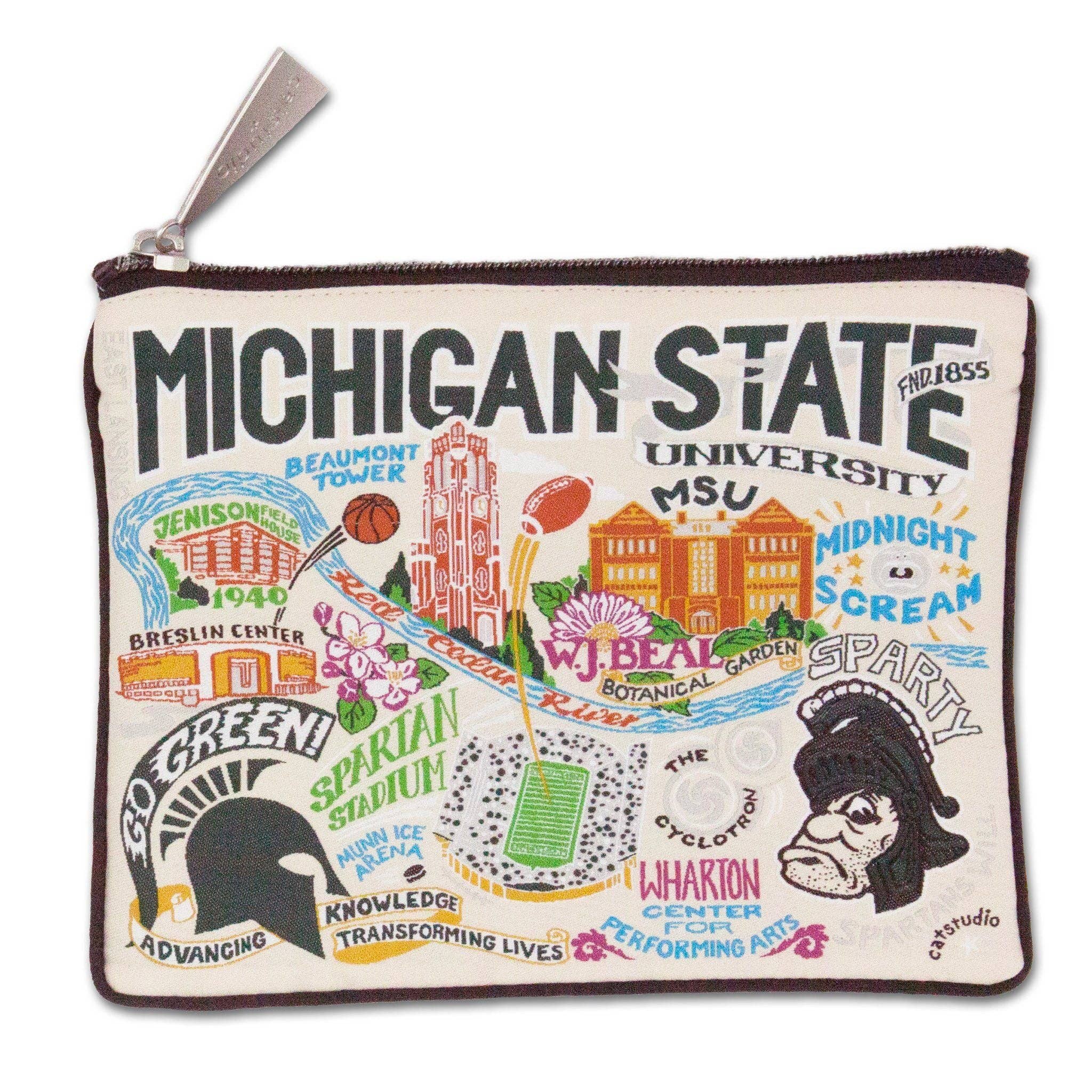 catstudio - Wholesale Pouch - Unisex - Michigan State University Collegiate Zip Pouch0