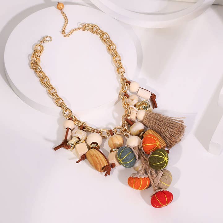 PEACH ACCESSORIES - Wholesale Bib Necklace - Eclectic Charm Collar Necklace NEK5144