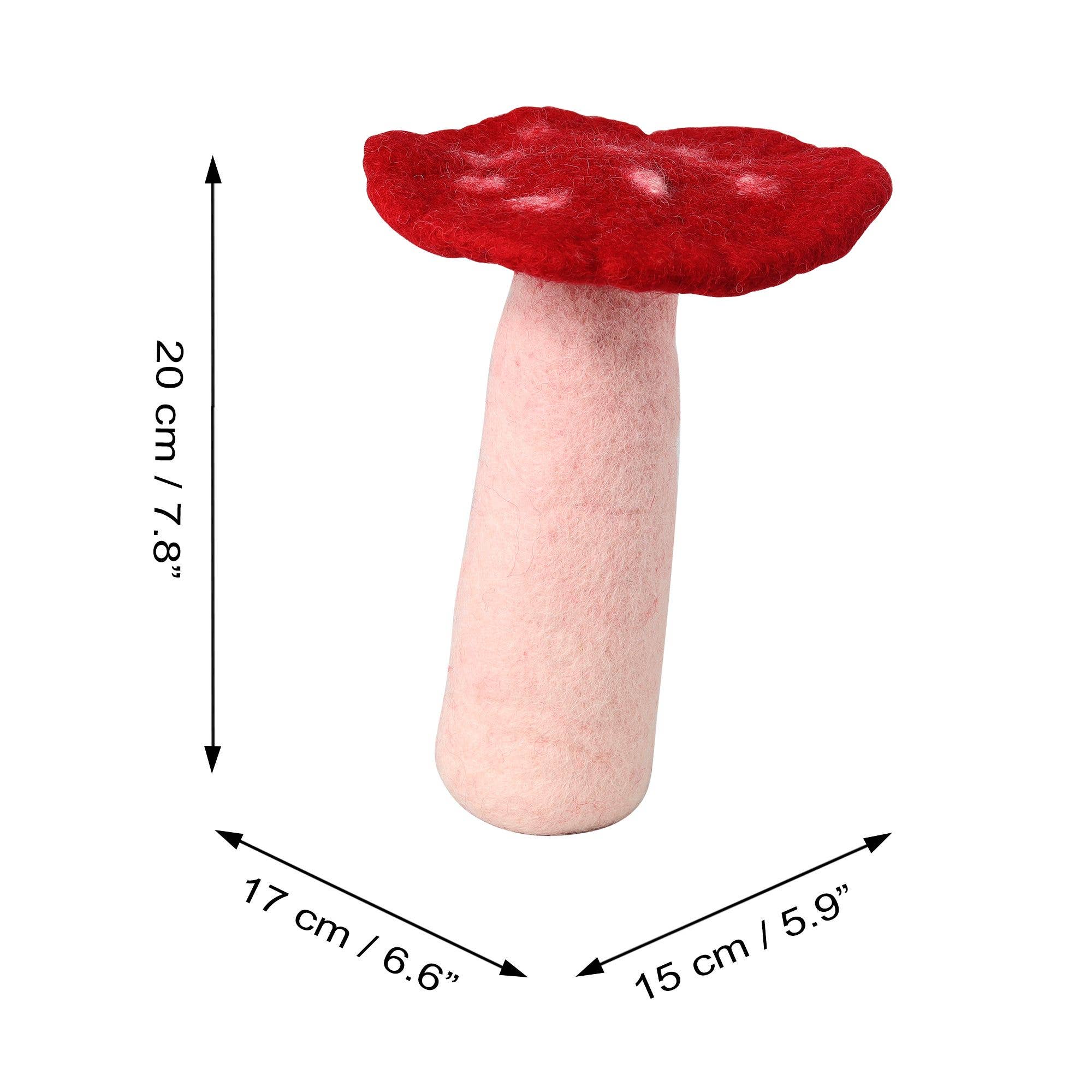 Tribal Trade GmbH - Vendita all'ingrosso Statuette decorative - Fungo amanita muscaria in feltro rosso, disponibile in 3 dimensioni24