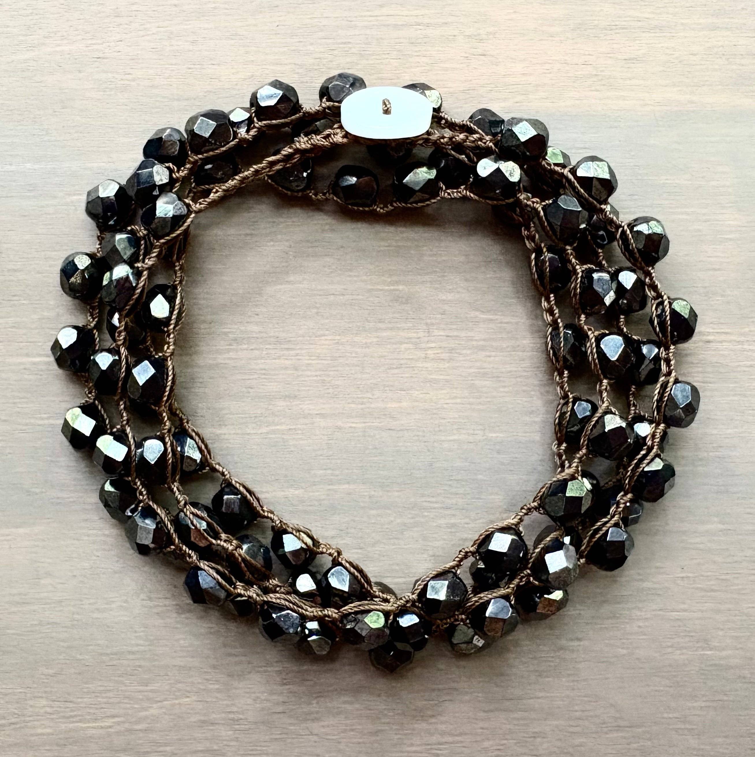 Twist Style - Vendita all'ingrosso Collane di perline/perle - Lungo Filo di Cristallo Scintillante di Mezzanotte2