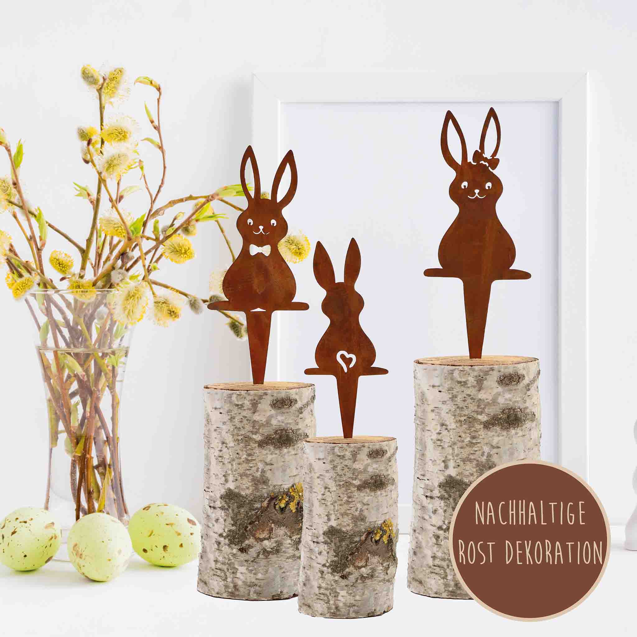 Rostikal - Wholesale Garden/Lawn Stake - Easter decoration bunny garden plug | Rust decoration spring5