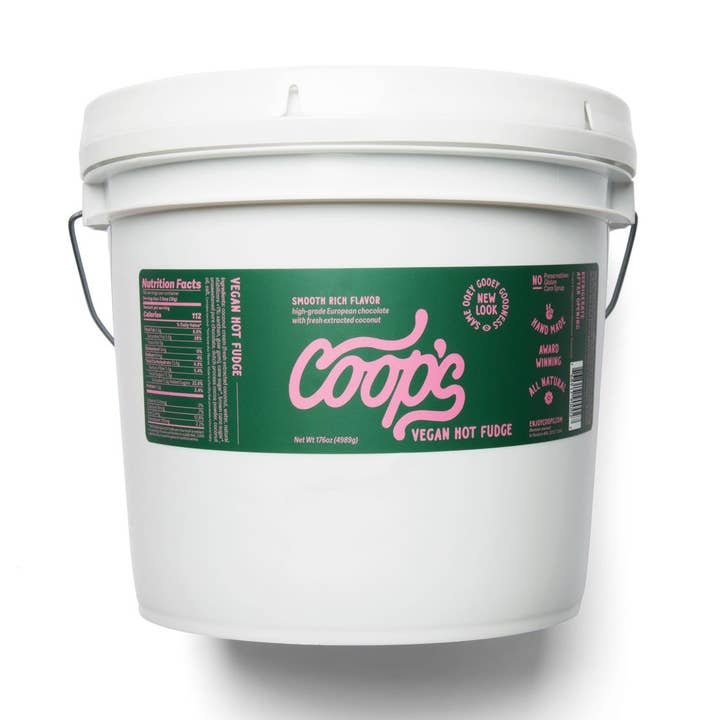 Vegan Hot Fudge - 11lb Pail for wholesale by Coop's