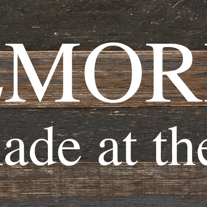 Memories are made at the lake. / 14"x6" Reclaimed Wood Sign for wholesale by Second Nature by Hand