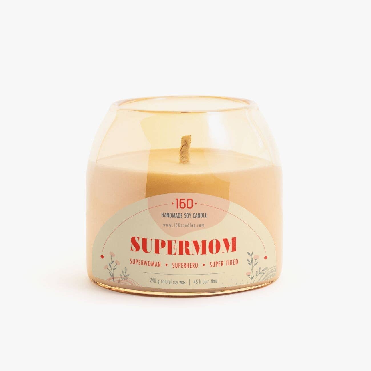 160candles.com - Wholesale Jar/Filled Candle - Supermom Soy Candle With Cork Ball Lid 240g1